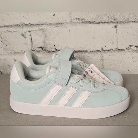 Adidas VL Court 3.0 EL C Kids Light Blue Skate Shoes NWT Size 2.5 - Picture 6 of 15